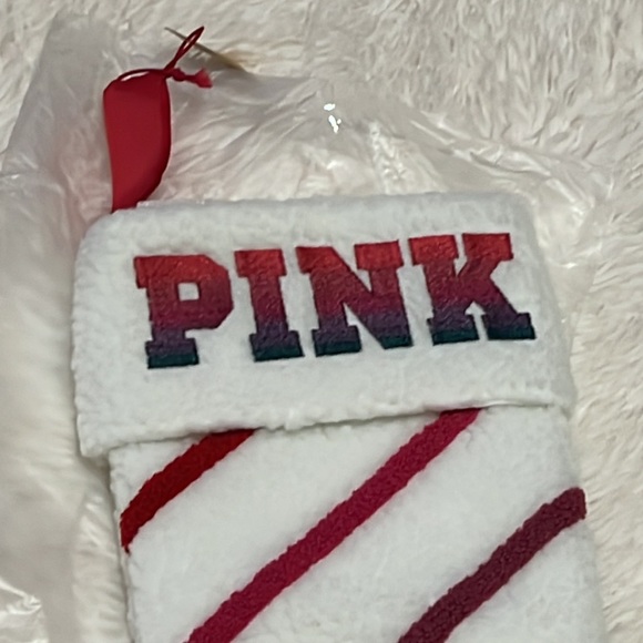 Pink by Victoria’s Secret striped Christmas stocking - Picture 2 of 3